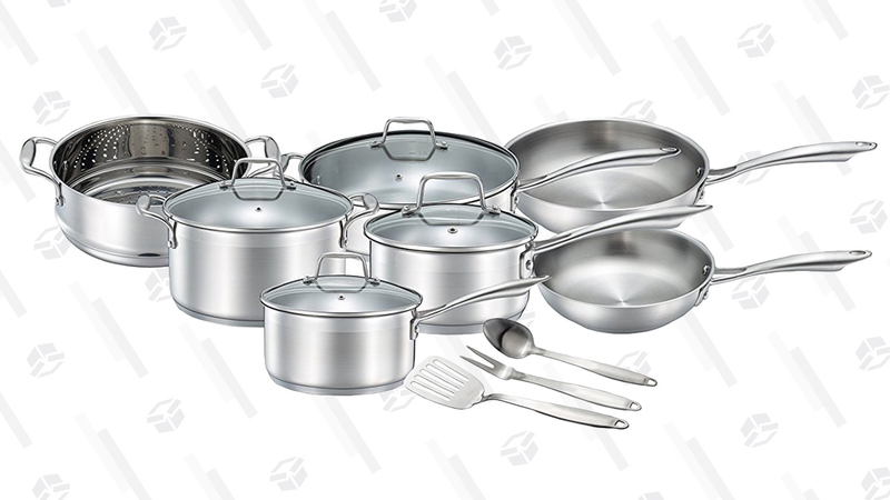 Juego de sartenes Chef Star de 14 piezas | $135 | AmazonGráfico: Shep McAllister